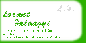 lorant halmagyi business card