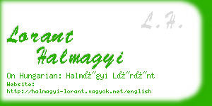 lorant halmagyi business card
